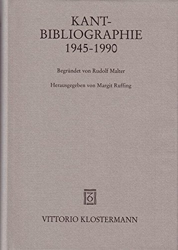Kant-Bibliographie 1945 - 1990