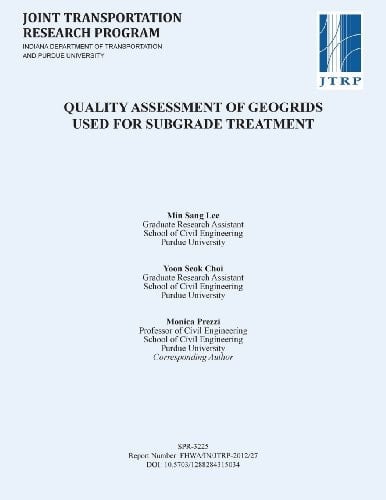 Quality Assessment of Geogrids Used for Subgrade Treatment