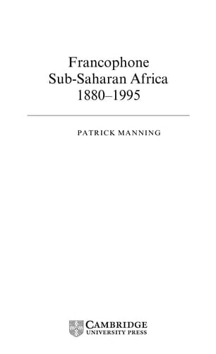 Francophone Sub-Saharan Africa 1880-1995