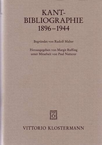 Kant-Bibliographie 1896-1944 (German Edition)