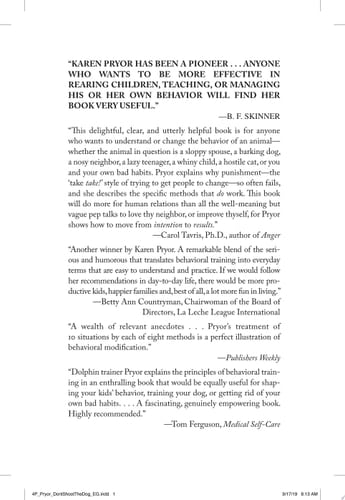 Don't Shoot the Dog The Art of Teaching and Training