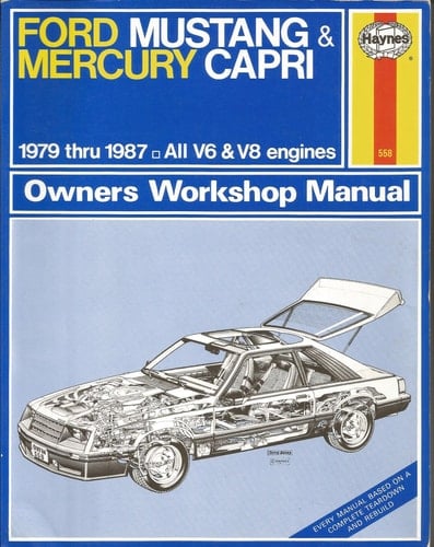Ford Mustang & Mercury Capri Owners Workshop Manual