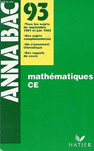 Annabac Mathématiques CE. 1992