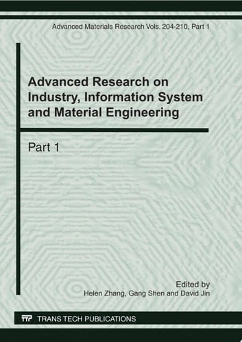 Advanced Research on Industry, Information System and Material Engineering, IISME2011