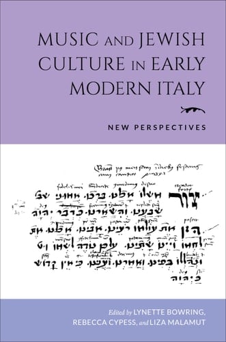 Music and Jewish Culture in Early Modern Italy New Perspectives