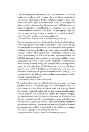 Letter from a Place I've Never Been New and Collected Poems, 1986–2020