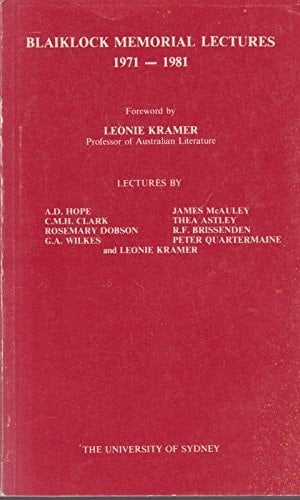 Blaiklock Memorial Lectures, 1971-81