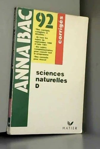 Sciences naturelles corrigés. 1992