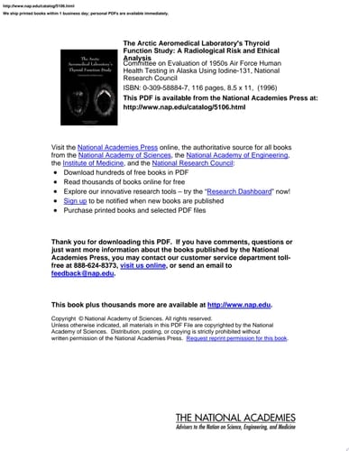 The Arctic Aeromedical Laboratory's Thyroid Function Study A Radiological Risk and Ethical Analysis