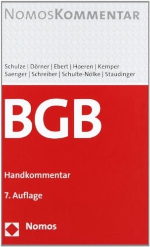 Bürgerliches Gesetzbuch Handkommentar