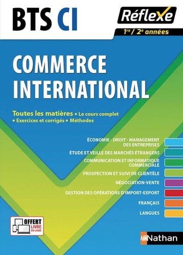 BTS CI commerce international, 1re/2e année Toutes les matières