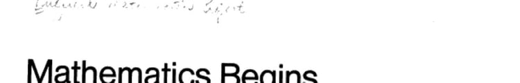 Mathematics Begins