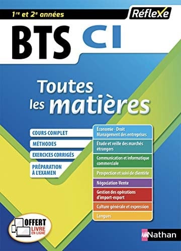 BTS CI Commerce international, 1re/2e année Toutes les matières