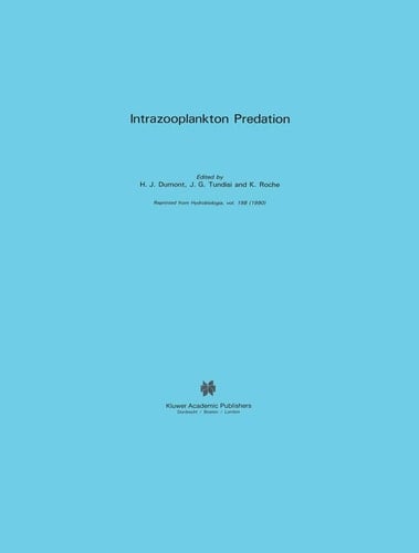 Intrazooplankton Predation (Developments in Hydrobiology, 60)