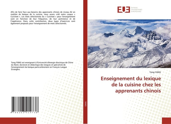 Enseignement du lexique de la cuisine chez les apprenants chinois (French Edition)