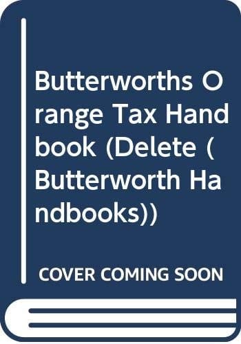 Butterworths Orange Tax Handbook 1989-90