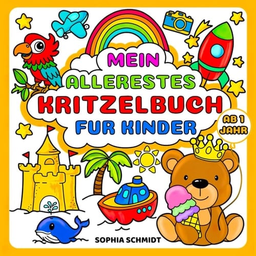 Kritzelbuch ab 1 Jahr: Liebevoll gestaltetes Malbuch für Kleinkinder ab 1 Jahr | 50 kindgerechten Motiven | Ideales Geschenk für Kinder zwischen ab 1 jahr