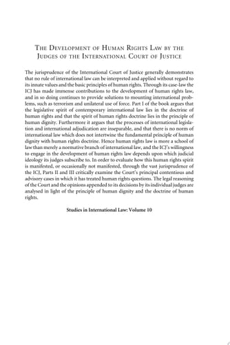 The Development of Human Rights Law by the Judges of the International Court of Justice