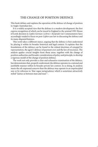 The Change of Position Defence