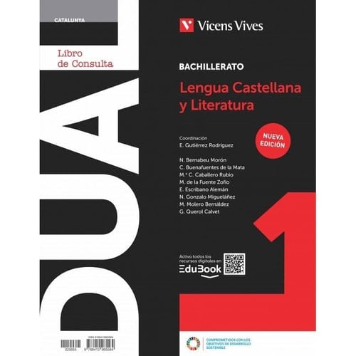 Dual 1. Lengua castellana y Lit. para Catalunya. Libro, act y Digital. Nueva Edición.
