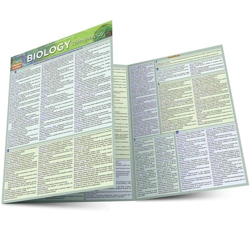 Biology Terminology QuickStudy Laminated Reference Guide