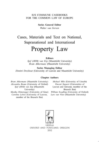 Cases, Materials and Text on Property Law