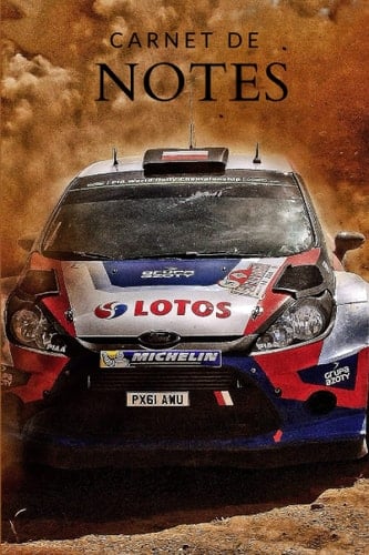 Carnet de notes: Cahier de 96 pages grands carreaux - Thème Rallye - Passion sport mécanique (French Edition)