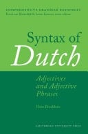 Syntax of Dutch adjectives and adjective phrases