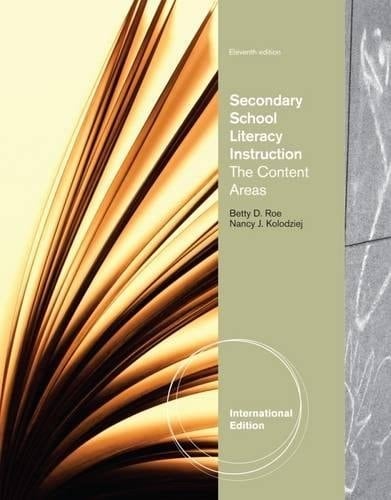 Secondary School Literacy Instruction The Content Areas
