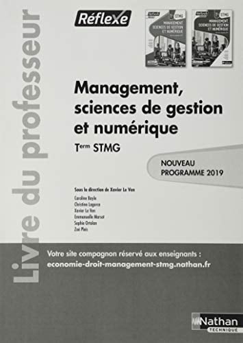 Management, Sciences de gestion et numérique Term STMG (Réflexe) Prof. commun Pochette/Manuel