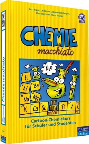 Chemie macchiato Cartoon-Chemiekurs für Schüler und Studenten