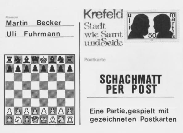 Schachmatt per Post Eine Partie, Gespielt Mit Gezeichneten Postkarten