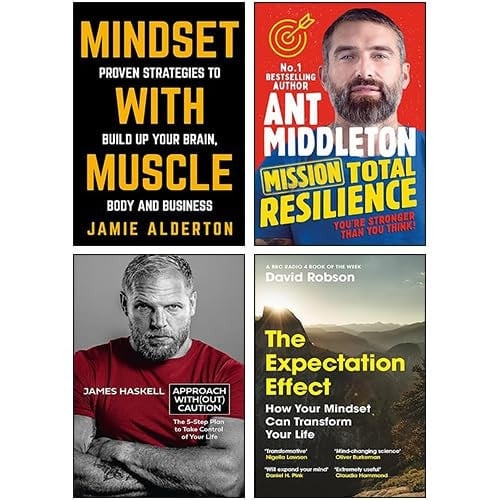 The Expectation Effect, Mission Total Resilience, Mindset With Muscle & Approach Without Caution 4 Books Collection Set