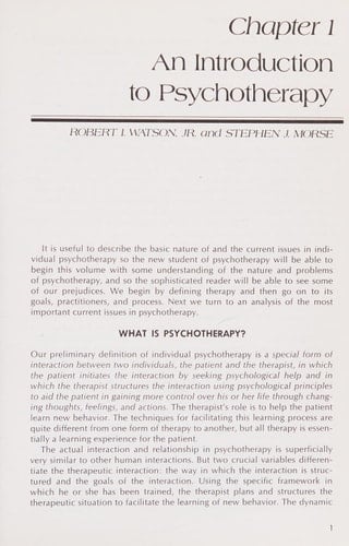 Psychotherapies A Comparative Casebook