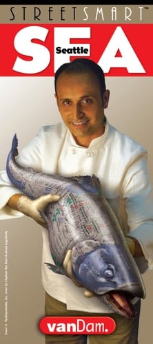 StreetSmart Seattle Map by VanDam - City Street Map of Seattle, Washington - Laminated folding pocket size city travel and subway map