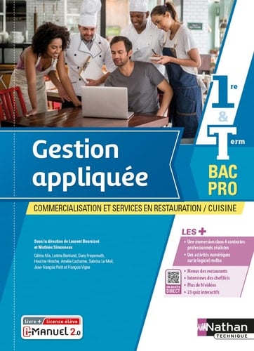 Gestion appliquée 1re & Tle Bac Pro Commercialisation et services en restauration, Cuisine