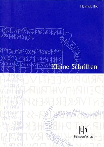 Kleine Schriften Festgabe für Helmut Rix zum 75. Geburtstag