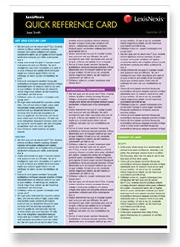 Quick Reference Card - Criminology