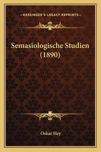 Semasiologische Studien (1890)