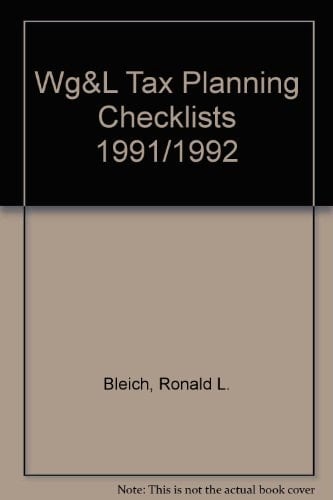 WGL Tax Planning Checklists