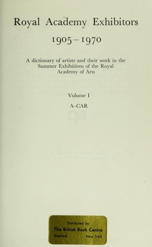 Royal Academy Exhibitors, 1905-1970: CAS-D