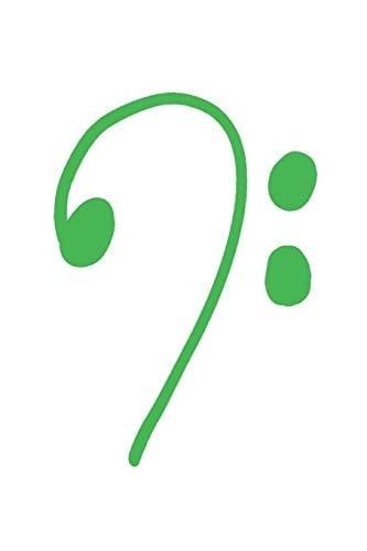 Bass Clef Notenschlüssel Violinenschlüssel Bassschlüssel - Notenheft, Notizbuch, Notizblock, 120 Seiten, Souvenir Geschenk Buch, Auch Als Dekoration Geeignet Zum Geburtstag Oder Weihnachten