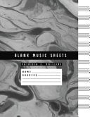 Blank Music Sheets Gray Marble Manuscript Paper / Staff Paper / Musicians Notebook - 12 Stave 100 Pages