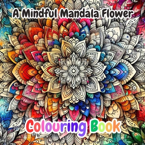 A Mindful Mandala Flower Coloring Book: An Easy and Refreshing Mandala-style Floral Patterns for Stress Relief and Relaxation