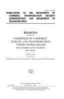 Nominations to the Department of Commerce, Transportation Security Administration, and Department of Transportation