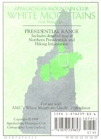 Map of Mount Washington & the Heart of the Presidential Range