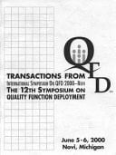 Transactions from the 12th Symposium on Quality Function Deployment Concurrent with the 6th International Symposium on QFD '00