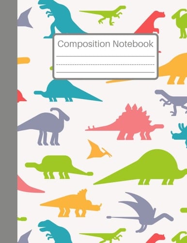 Dinosaur Primary Composition Notebook and Story Journal with Picture Space and Dotted Midline 8.5" x 11": Jurassic Dinosaurs: Grades K-2 School ... Write Journal for Kids. Handwriting practice