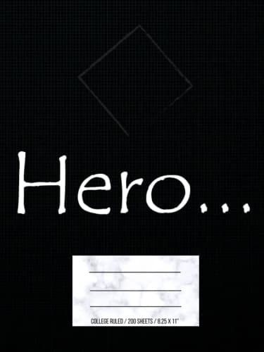 HERO Composition Notebook: Size: 8.25'' x 11'' College Ruled 200 Pages | Paperback