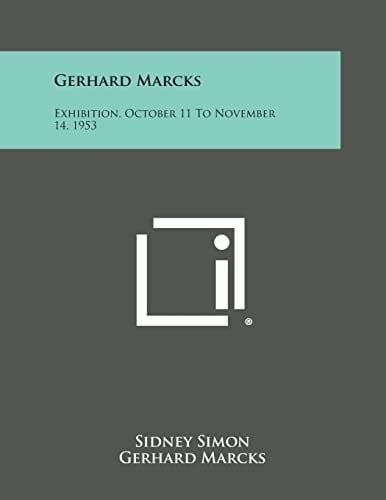 Gerhard Marcks Exhibition, October 11 to November 14, 1953